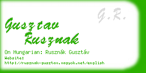 gusztav rusznak business card