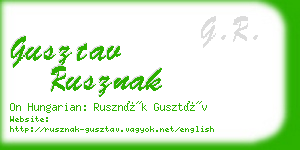 gusztav rusznak business card
